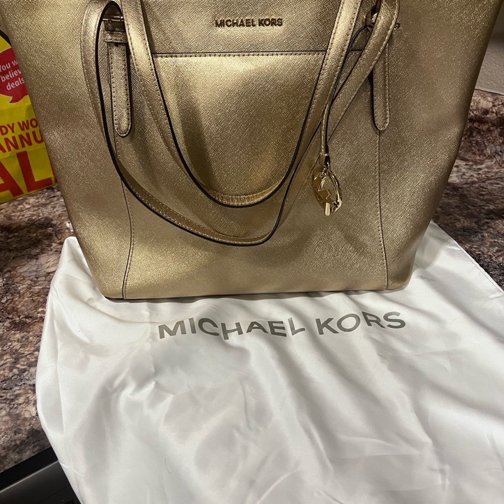 Michael Kors Metallic Gold Tote